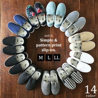 シンプル＆柄プリントスリッポンスニーカー