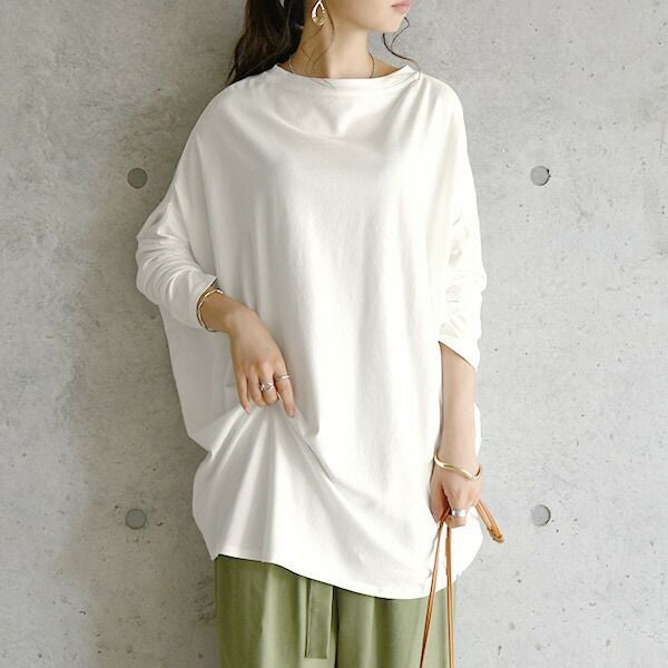 受注発注】ドルマン変形チュニックカットソー 【メール便対応可
