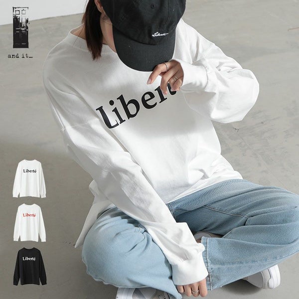 ロゴロングスリーブゆるカットソー