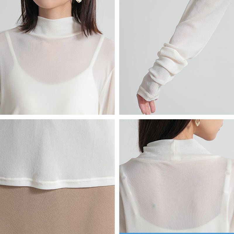 U by SPICK&amp;SPAN   シアーハイネックプルオーバー Spick & Span シアーハイネックプルオーバー ブルー - メルカリ