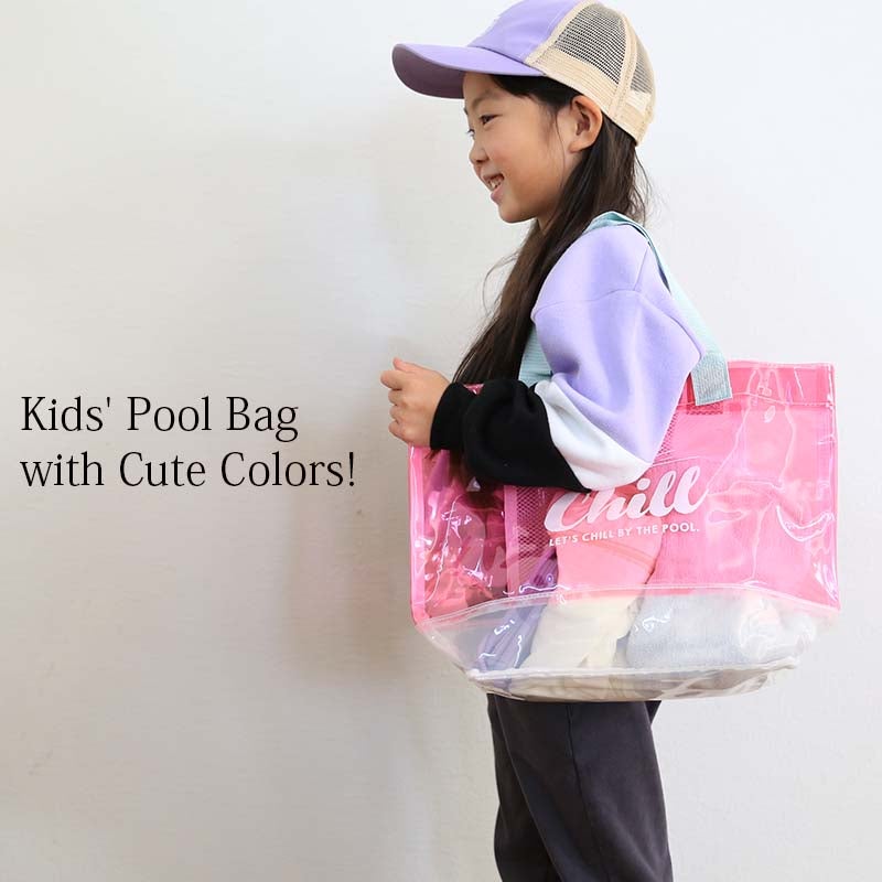  キッズクリア配色トートバッグ クリアバッグ