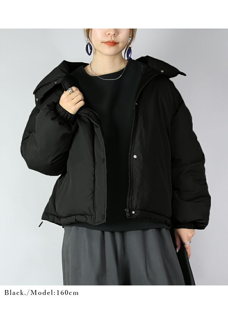 スタンドカラーフェイクダウンショートジャケット M 【メール便対応