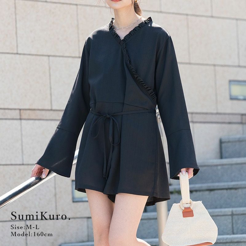 ★美品【本日限定セール】werthy 撥水all in one Black M ラッシュガードカシュクールオールインワン M-L 【メール便対応不可