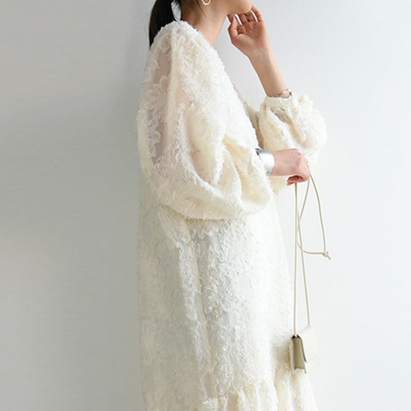 花柄シアージャガード前後2wayワンピース M 【メール便対応不可