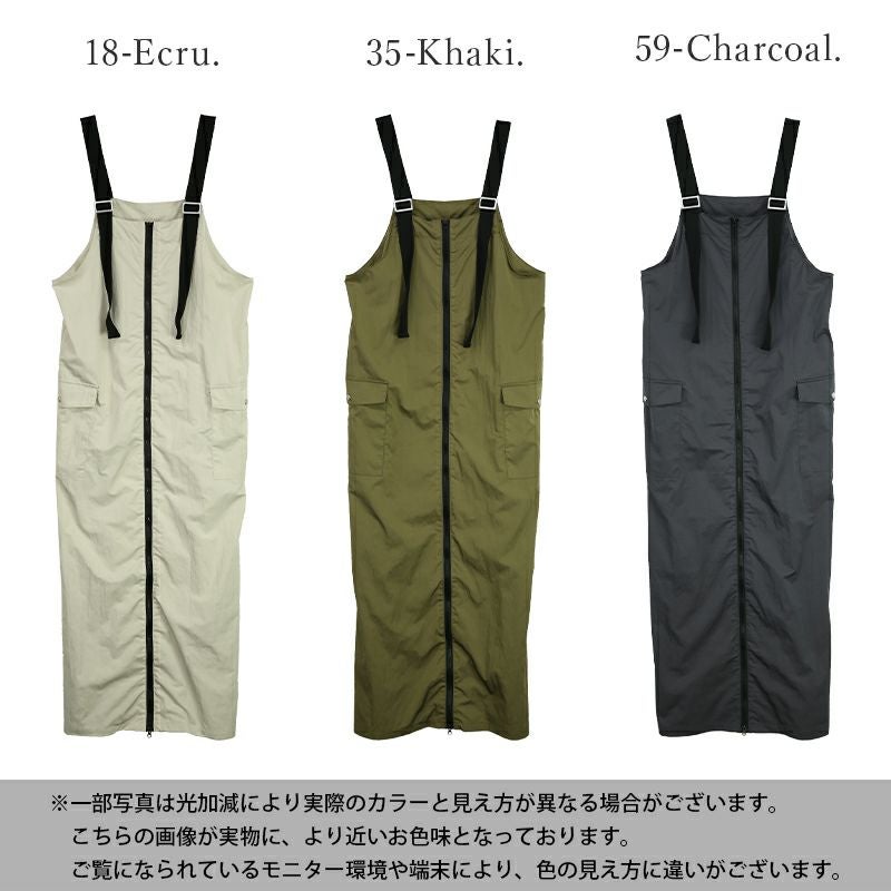 T/NタフタフロントZIPジャンパースカート M 【メール便対応可