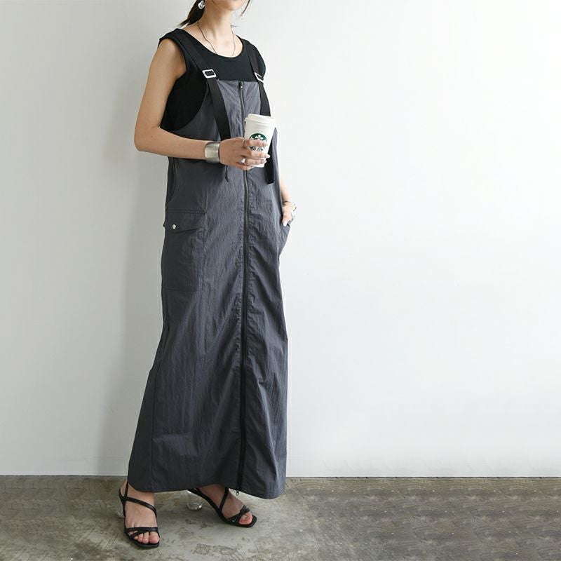 T/NタフタフロントZIPジャンパースカート M 【メール便対応可】 | and