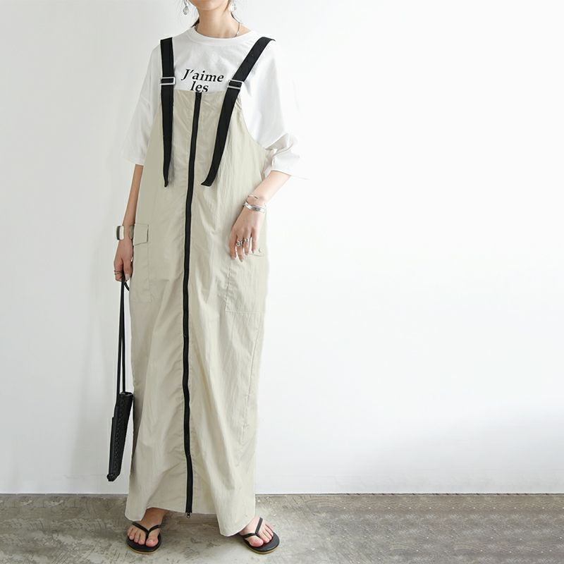 T/NタフタフロントZIPジャンパースカート M 【メール便対応可】 | and