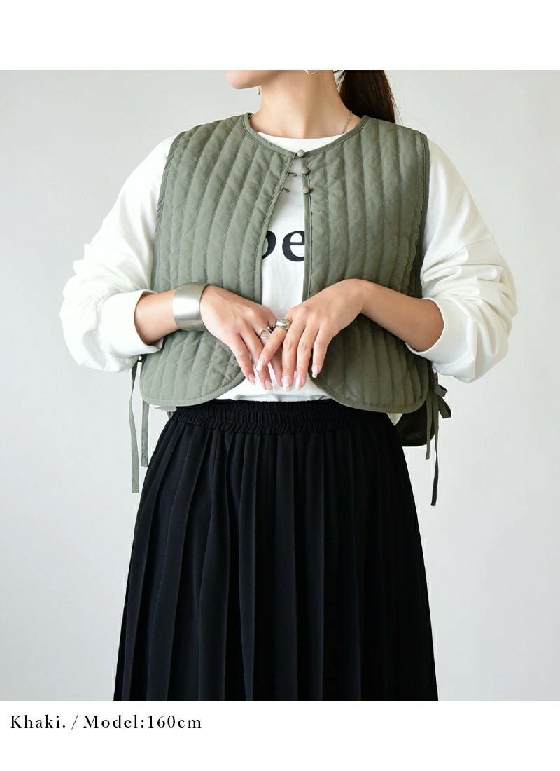 キルティングショートジレ M-L 【メール便対応可】 | and it_（アンド