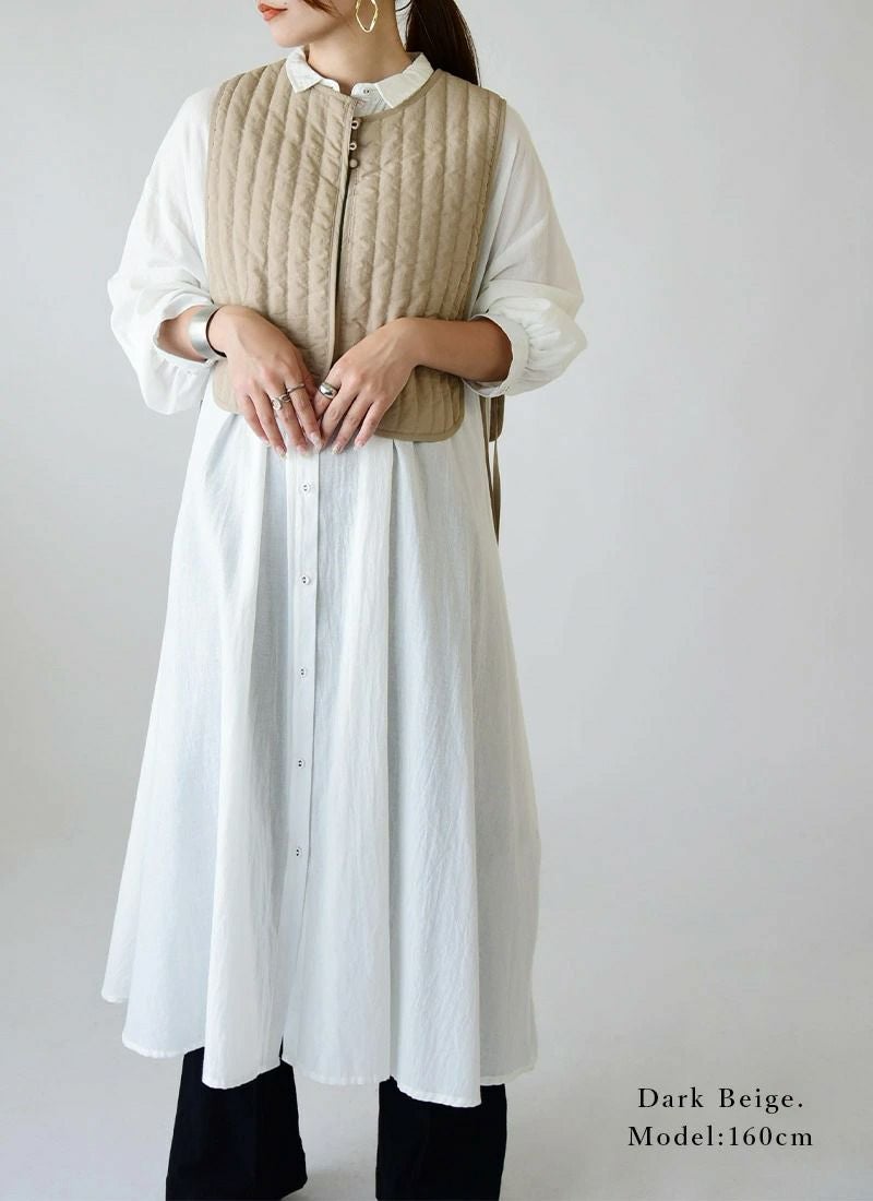 キルティングショートジレ M-L 【メール便対応可】 | and it_（アンド