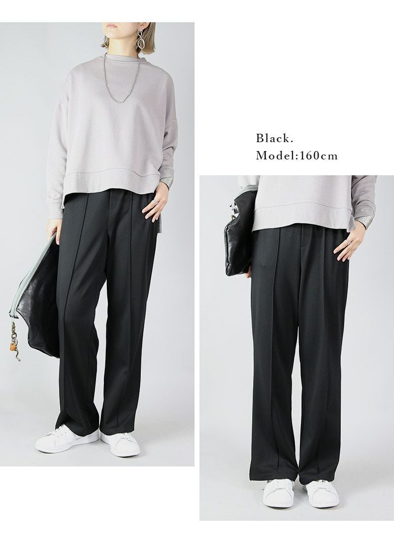 受注発注】 カットツイルセンターピンタックストレートパンツ M