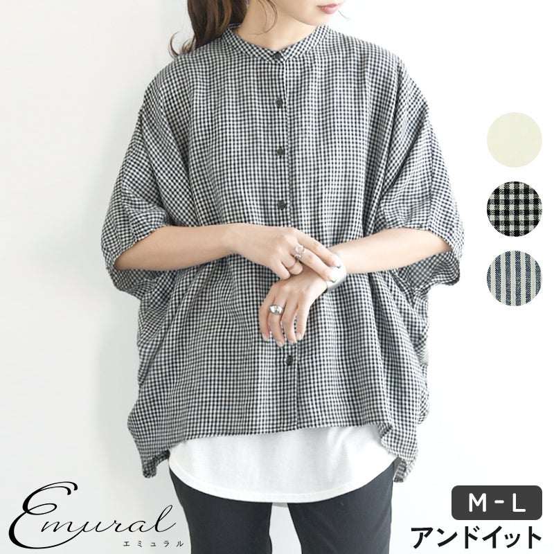 バンドカラードルマンブラウス